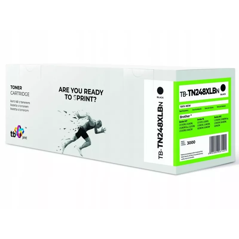 Toner per Brother TN248XLBK TB-TN248XLBN 100% nuovo nero