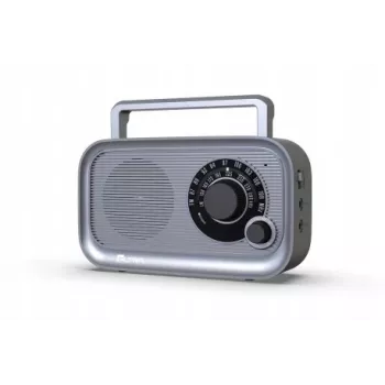 Radio FM/AM portatile Eltra HANIA grigio, design compatto, a batteria