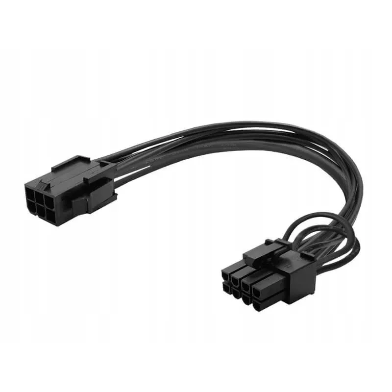 Savio AK-49 cavo di alimentazione PCIe da 6 pin a 8 pin (6+2), 0,15 m, nero