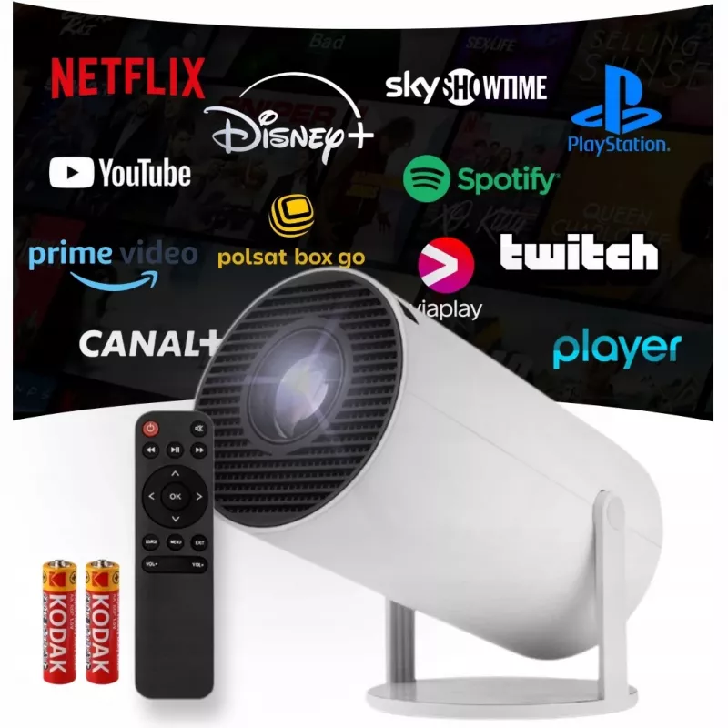 Proiettore WiFi telecomando Android TV 130 inch 4K Full HD HY300 Pro LED