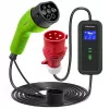Caricabatterie mobile EV Qoltec regolabile 2in1 Type2 | 11kW | CEE 5 PIN | LCD | 3 fasi | portatile | wallbox | 5m