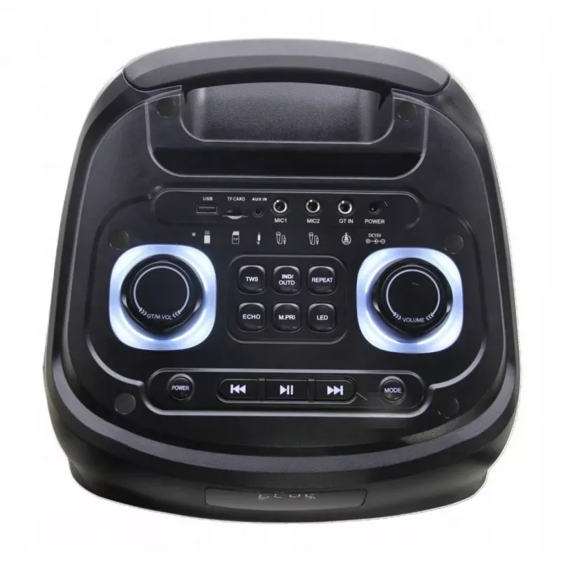 Altoparlante Power Audio Party Box BT karaoke 2 microfoni telecomando PRIME3 APS91