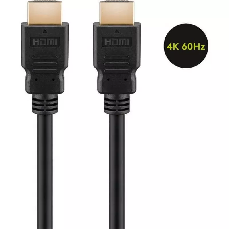 Goobay 60627 Cavo HDMI High Speed con Ethernet, 4K/60Hz, nero | HDMI | 15 m