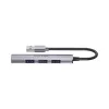 Unitek H1208A hub USB-A, 4 porte (1x USB-A 5 Gbps, 3x USB-A 2.0), alluminio, argento