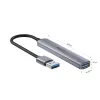 Unitek H1208A hub USB-A, 4 porte (1x USB-A 5 Gbps, 3x USB-A 2.0), alluminio, argento