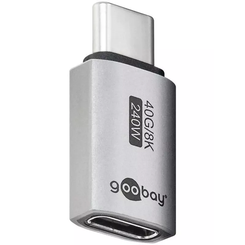 Adattatore USB-C Goobay straight USB4 - connettore maschio > connettore femmina (74447)