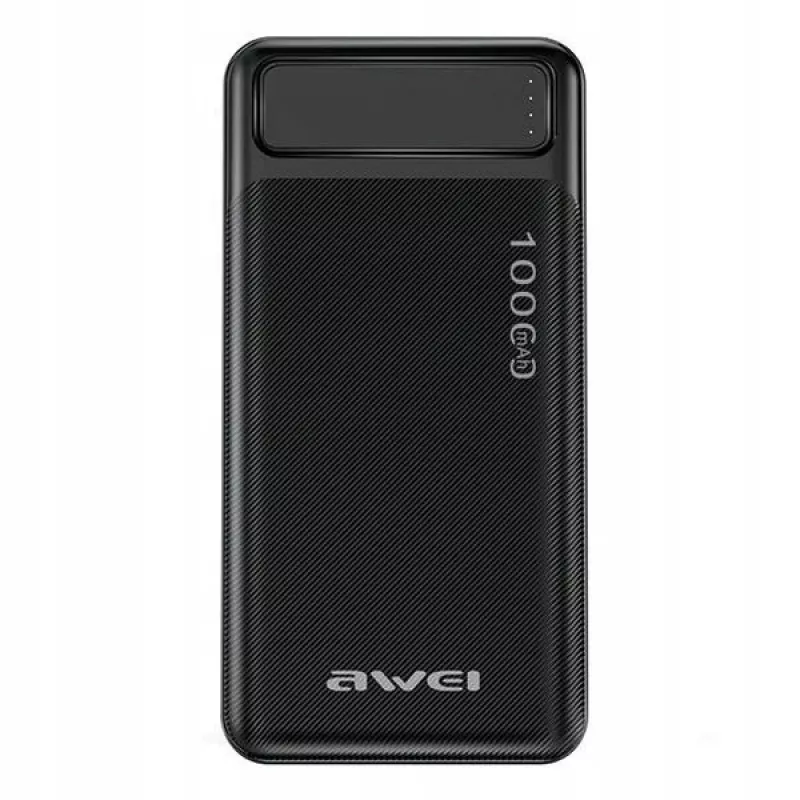 Powerbank portatile P5K 10000mAh con 2xUSB 2.1A - nero