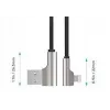 CB-AL01 Black Oem cavo in nylon USB Lightning 2m connettori a 90 gradi C