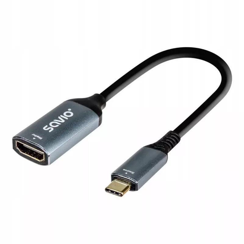 Savio Adattatore USB-C (M) HDMI (f), 4K, 60Hz, alluminio, AK-78