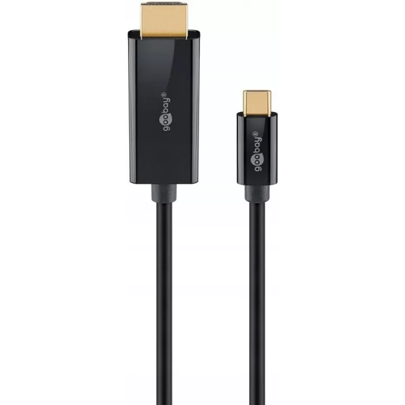 Cavo Goobay USB-C a HDMI 4K a 60 Hz 1 m nero - connettore maschio> HDMI (75696)