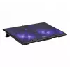 Tappetino raffreddante MS D10 5 con illuminazione LED nera, doppie porte USB