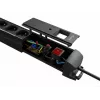 Prolunga Lanberg SP1-05F-0500-BK 5m 5 prese con contatto di terra per interni nero