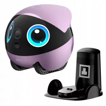 EnaBot Ebo Air 2 Plus robot mobile di monitoraggio domestico con telecamera AI lilla