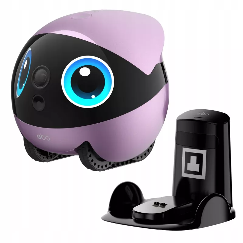 EnaBot Ebo Air 2 Plus robot mobile di monitoraggio domestico con telecamera AI lilla