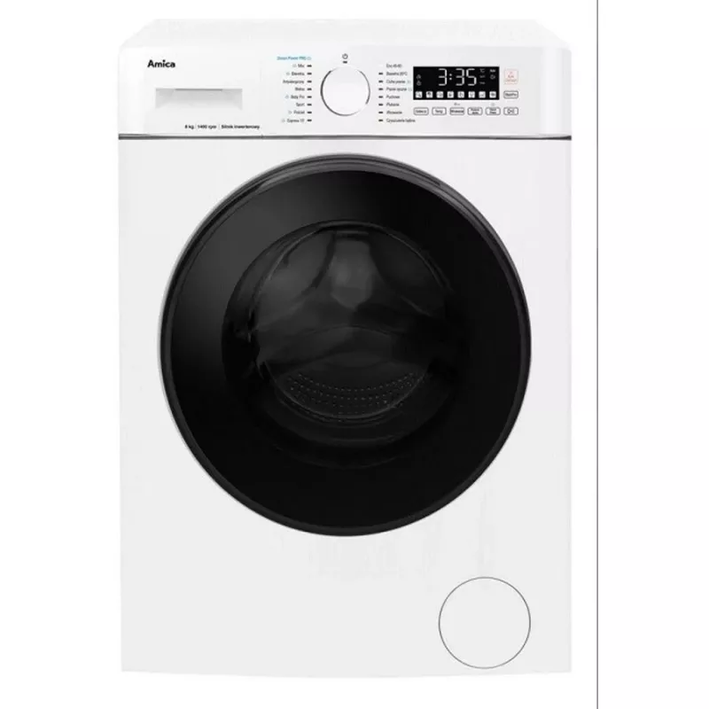 Lavatrice Amica capacità 8 kg, classe energetica A, 1400 giri/min, 16 programmi, bianco