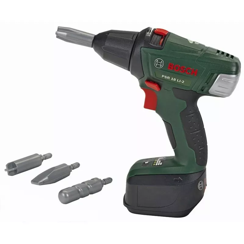 Theo Klein 8567 Bosch avvitatore a batteria | trapano avvitatore a batteria con punte girevoli e intercambiabili | luce e suono | dimensioni: