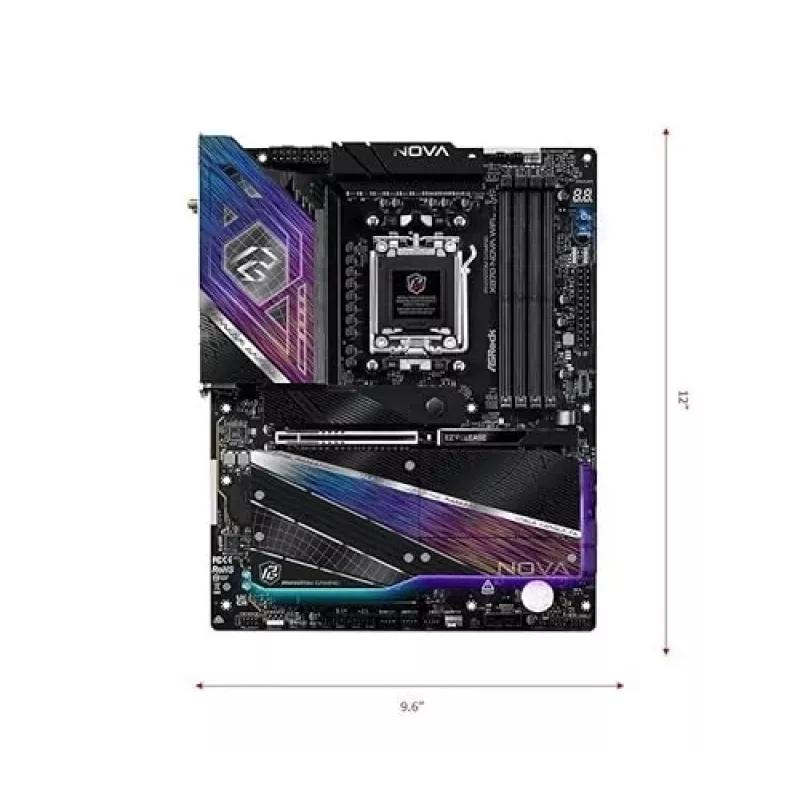 Scheda madre ASRock X870 NOVA WIFI — AMD X870, socket AM5, ATX, 4× DIMM DDR5, 256 GB, Wi-Fi 7, 2,5 GbE