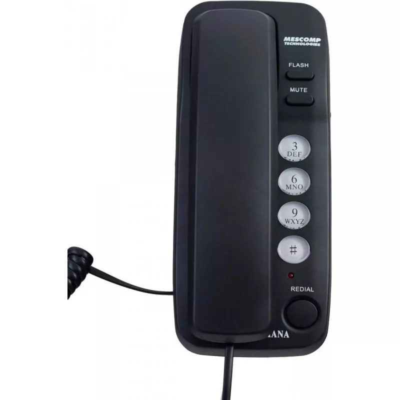 Telefono fisso Mescomp Technologies Mesmed Mescomp MT 518 Diana nero, telefono, nero