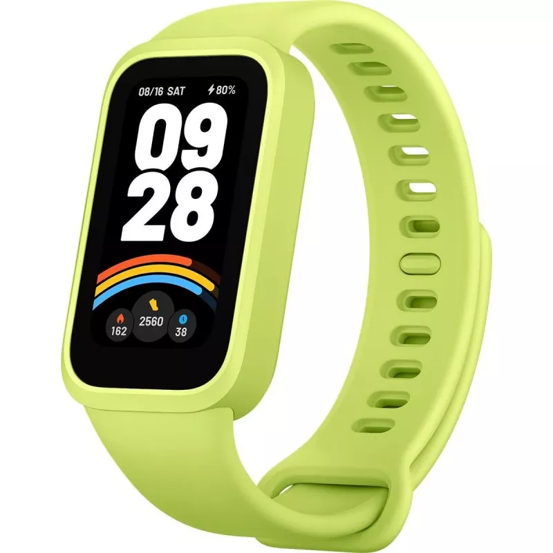 Bracciale fitness tracker Xiaomi 9 Active verde — misuratore frequenza cardiaca, activity tracker, modello 70783