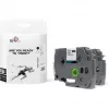 TB Print TBTB-TZE231 nastro per etichette per Brother, 12 mm x 8 m, nero su bianco, 2 pz.