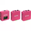 Microfono wireless RODE Wireless GO III Rosa — sistema trasmettitore e ricevitore compatto a due canali