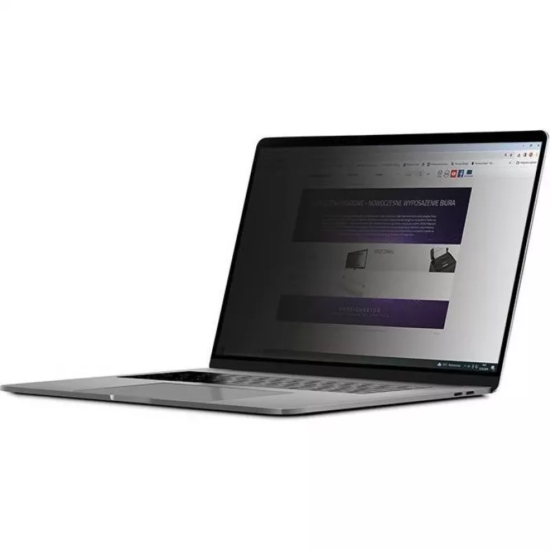 Qoltec 51050 Filtro privacy per display (13,3 pollici) (11,59 pollici, 16:9), pellicola protettiva per notebook