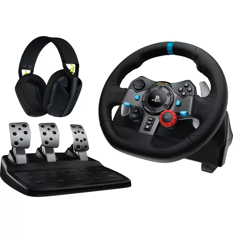 LOGITECH G29 EU + G435 nero controller gaming alluminio nero USB volante + pedale + cuffie PC