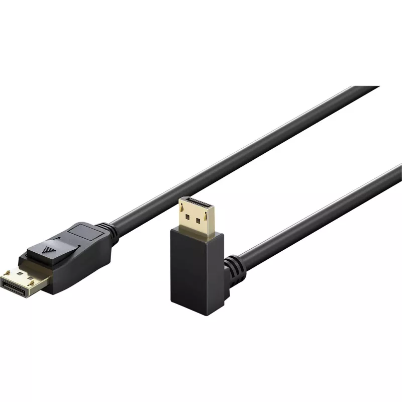 Goobay cavo DisplayPort angolato a 90°, DisplayPort 2.0/2.1, 54 Gbit/s, 8K 144 Hz, 2 m