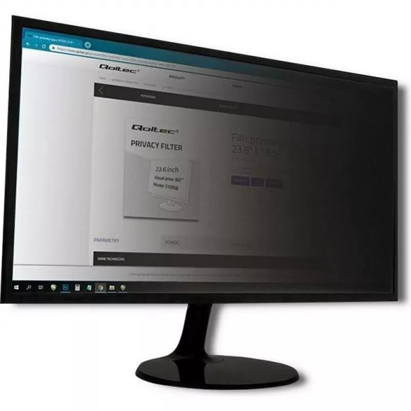 Filtro privacy per display Qoltec 51058 59,9 cm (23,6 pollici) monitor