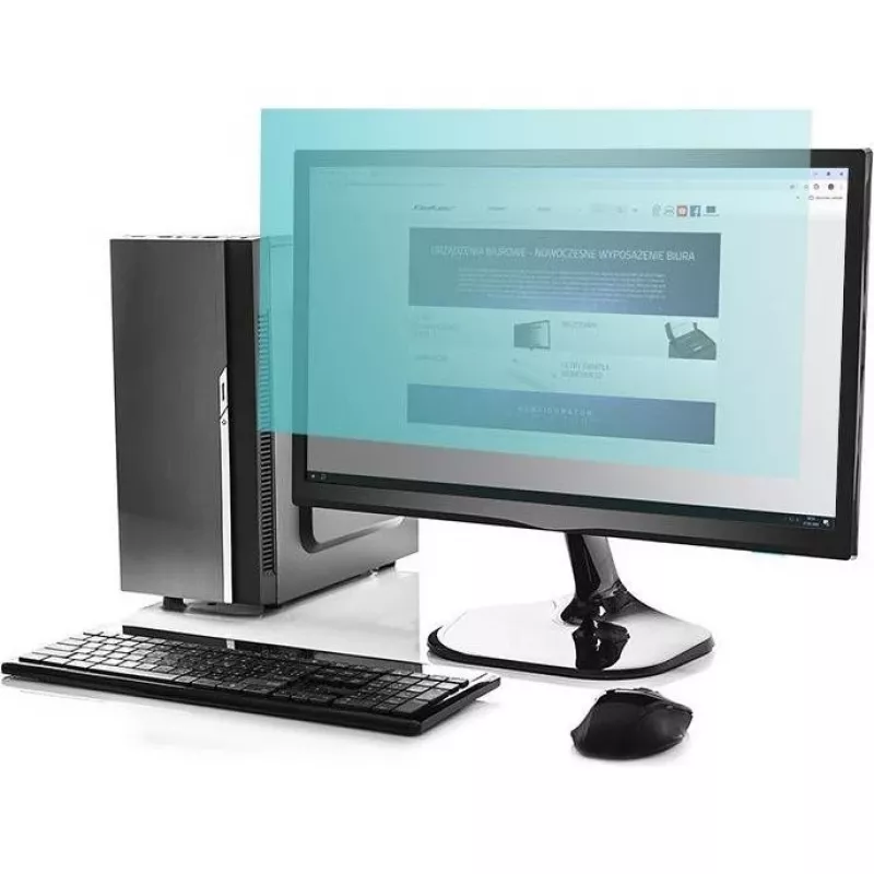 Filtro privacy per monitor QOLTEC 51075 23,8 pollici anti luce blu, opaco antiriflesso