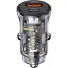 Caricabatterie da auto usams CC164CC01 30W con 1×USB-A e 1×USB-C per ricarica rapida