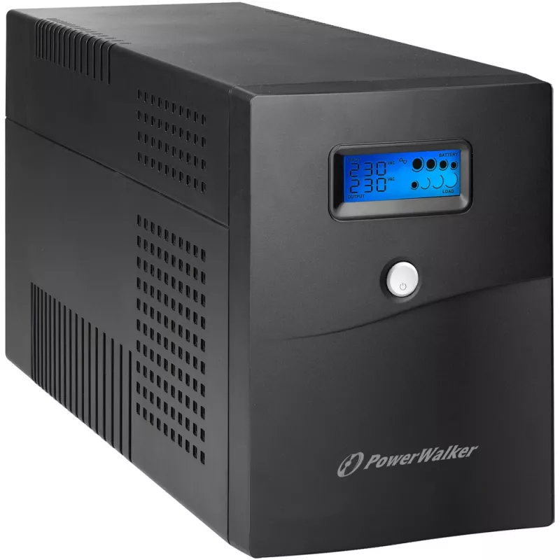 Gruppo di continuità PowerWalker VI 3000 SCL — UPS Line-Interactive 3 kVA / 1800 W, 230 V, batteria 9 Ah, LCD, tower, nero