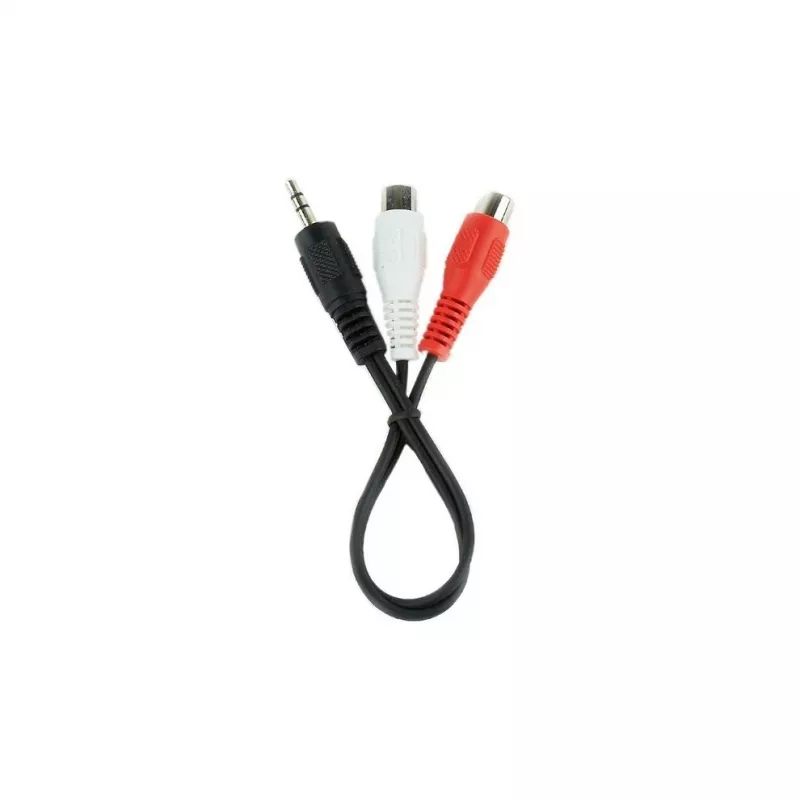 Cavo jack audio (3,5 mm) a 2 RCA GEMBIRD CCA-406 20 cm nero