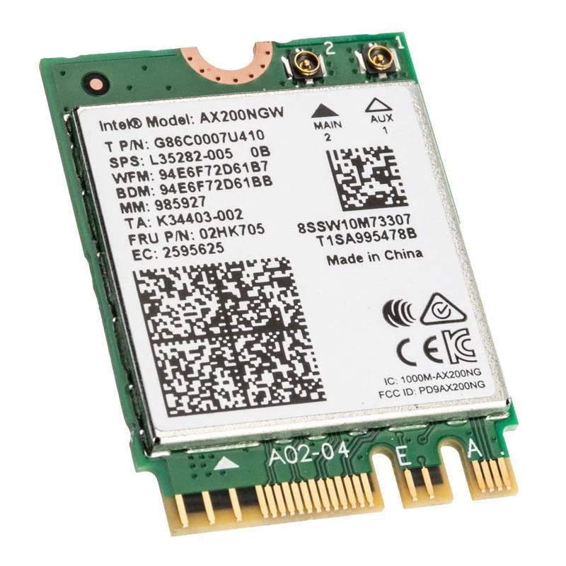 Intel AX200.NGWG.NV adattatore Wi-Fi 6 PCIe 2400 MBit/s, scheda di rete WLAN