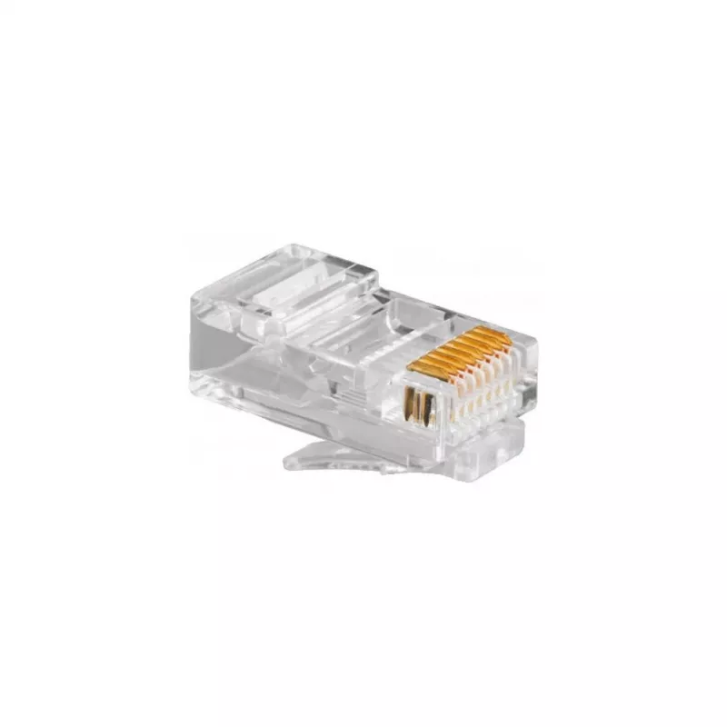 Connettore maschio RJ45 GEMBIRD PLUG3UP6/100, Cat5, connettore dritto, trasparente, contatti dorati, confezione da 100