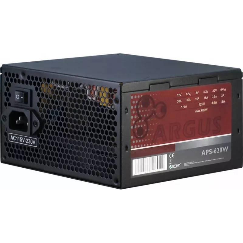 Alimentatore Inter-Tech Argus APS 620 W 20+4 pin ATX ATX nero