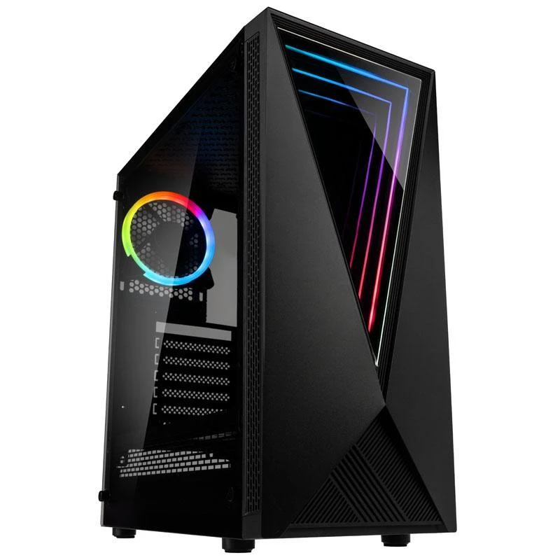 Kolink VOID RGB case per PC tower, nero, con finestra, ventola LED, filtro antipolvere