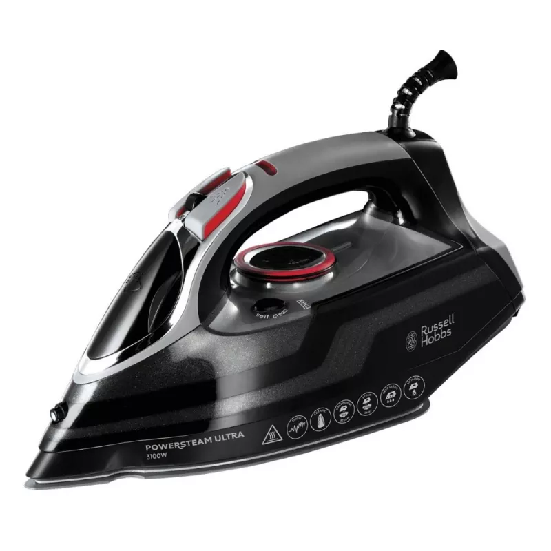 Russell Hobbs 20630-56 ferro da stiro a secco e a vapore piastra in ceramica 3100 W nero, grigio