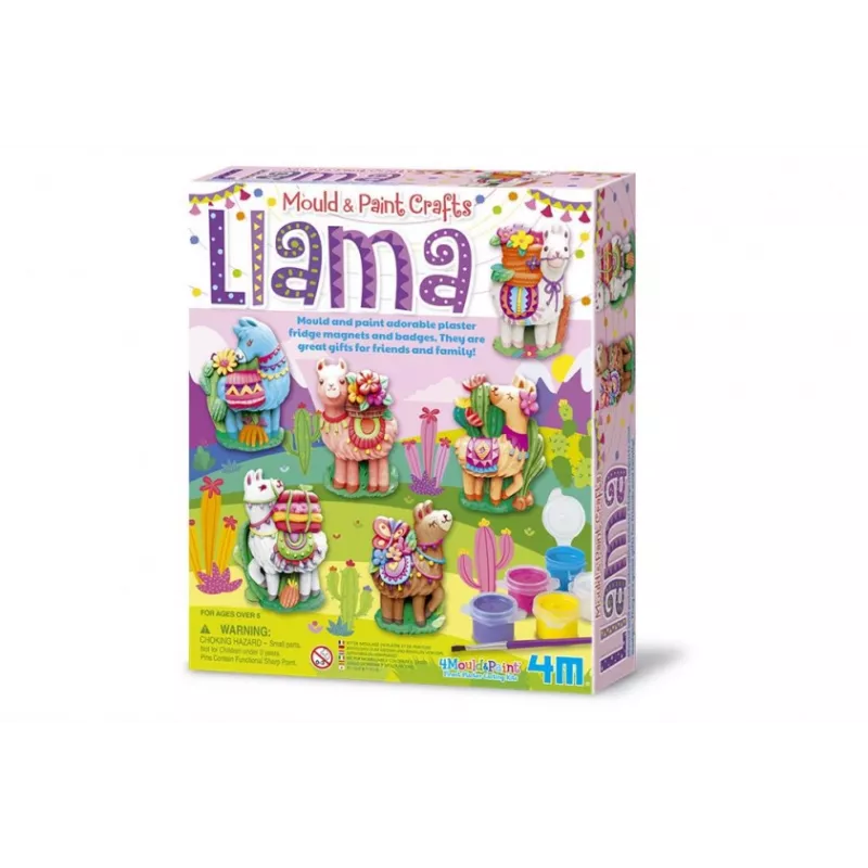 Set didattico per colata in gesso 4M Lama 4754 – stampi e materiali per creare figure di lama