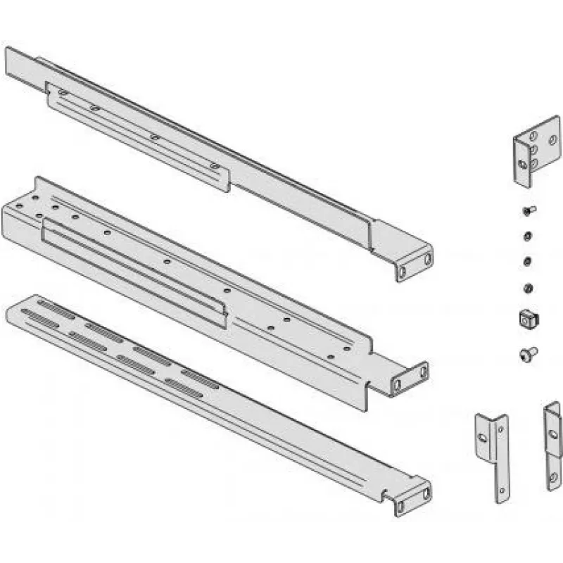Kit guide di montaggio per rack EVER W/OP-ZA00-0001/00 kit di montaggio, guida argento/nero, per installazione in armadio