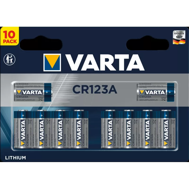 Batteria Varta 06205 CR123A litio 3 V 34,5 mm 16 g
