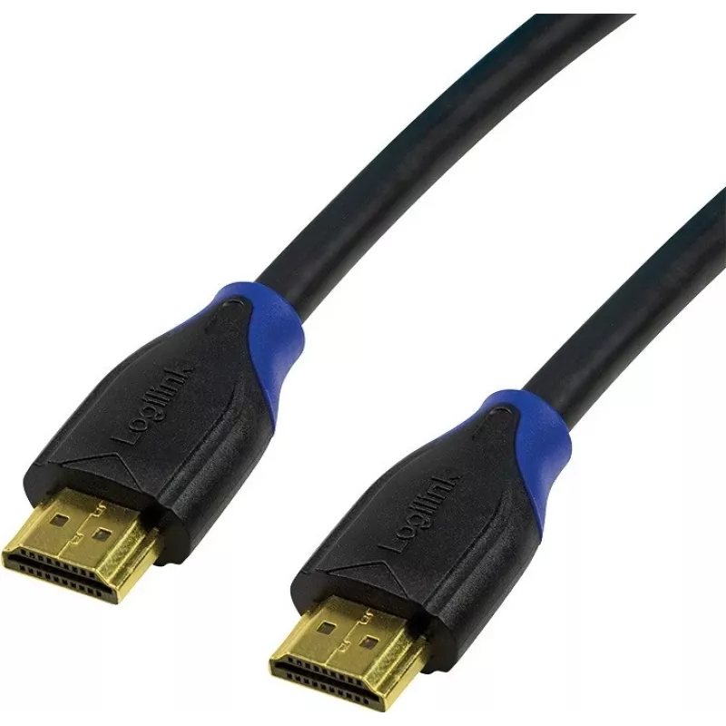 LogiLink CH0062 cavo HDMI 2.0 High Speed con Ethernet, 4K/60Hz Ultra HD, 3D, connettori dorati, 2 m, nero