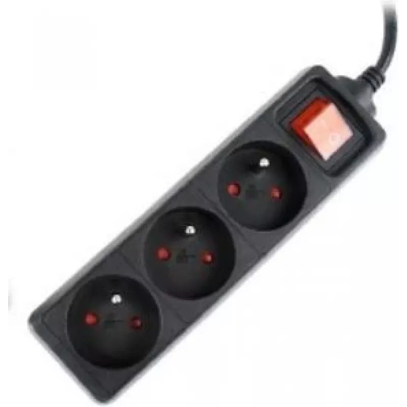 Protezione da sovratensione Gembird EG-PSU3F-01 nero 3 prese AC 230 V 0,6 m