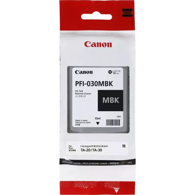 Canon PFI-030 MBK cartuccia d'inchiostro 1 pz originale nero opaco