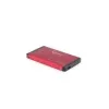 Gembird EE2-U3S-2-R - Disco rigido - SATA - 6,35 cm (2.5) - 3.0 - rosso - alluminio (EE2-U3S-2-R)