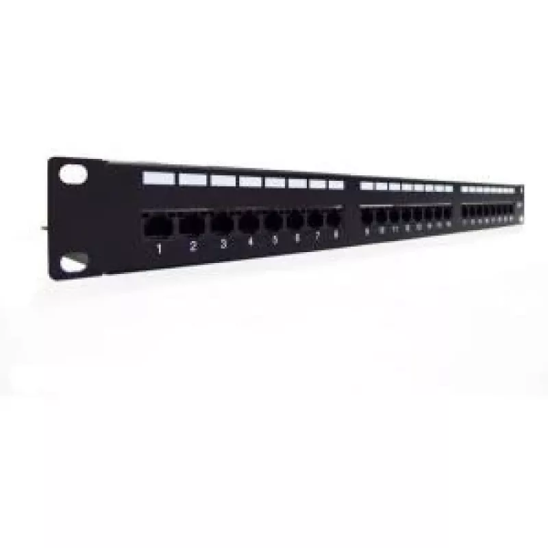 Digitus Professional DN-91624U patch panel da 19 pollici, 24x RJ45, Cat 6, non schermato, LSA, 1U, nero