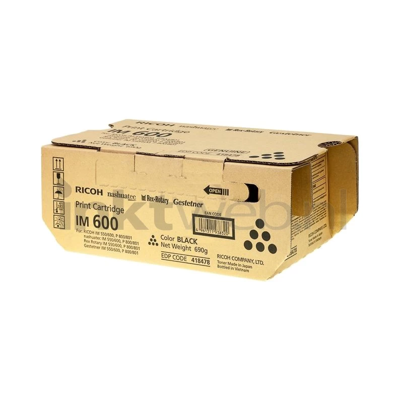 Ricoh 418478 cartuccia toner 1 pz. originale nero