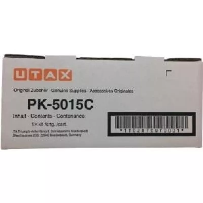 Utax 1T02R7CUT0 PK-5015C cartuccia di toner per P-C2650DW / P-C2655W, 3000 pagine, ciano