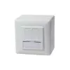 LogiLink NP0035A presa di rete da superficie, 2× RJ45, CAT5e, schermata, bianca