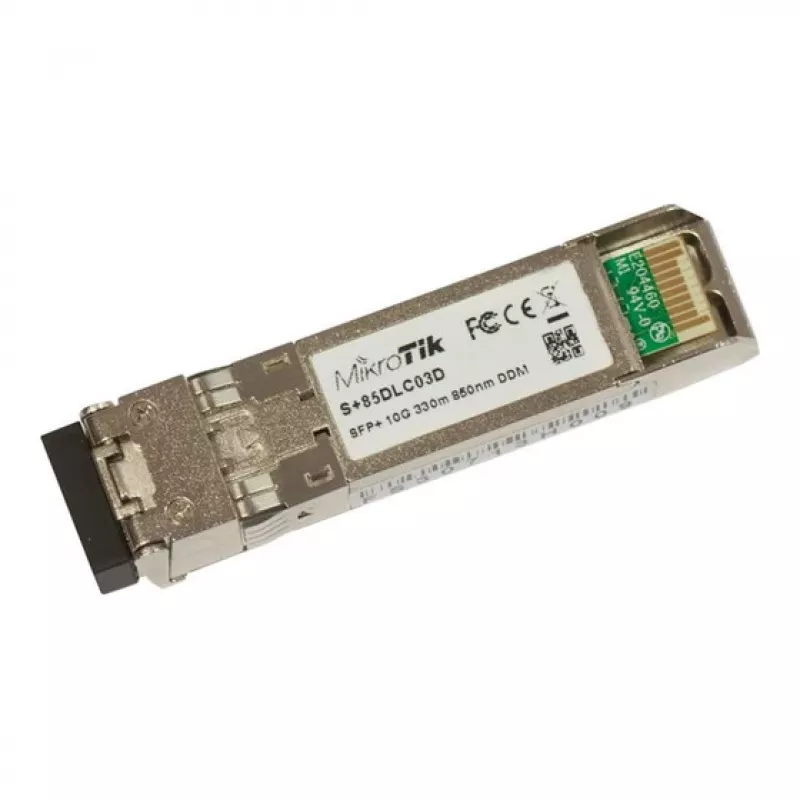 MikroTik S+85DLC03D - modulo ricetrasmettitore SFP+ - 10 GigE - SFP+ / LC multi-mode - fino a 300 m - 850 nm